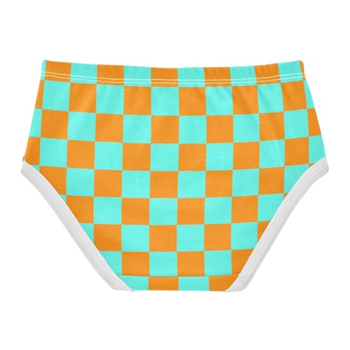 Orange and Green Buffalo Checkered Toddler Girls's Underwear 2T2
