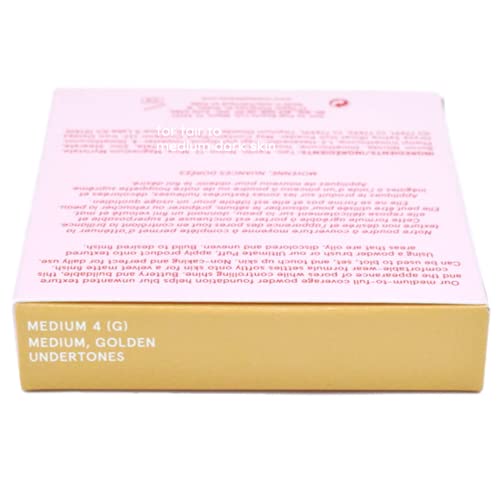 One Size Patrick Starrr Turn Up The Base Versatile Powder Foundation - Medium 4 (G) - Medium, Golden Undertones - Face Pressed Powder Makeup Foundation Medium-To-Full Coverage, Soft Matte Finish #TOP2