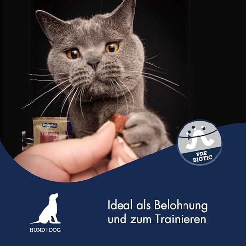 DR.CLAUDER'S - Trainee Snack | Leicht verdauliche Snacks aus 95% Fleisch mit Inulin für Hunde und Katzen. Schonend dampftrocknete Leckerlis im Frischebeutel | 500g Lamm