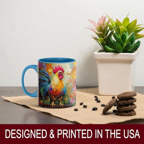 Taza Cerámica Colorful Rooster 11 oz miniatura 6