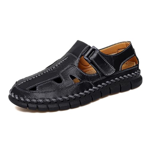 Sandales en cuir de vachette souple haut de gamme avec soutien plantaire pour homme