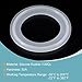 MECCANIXITY Silicone Rubber Gasket Industrial Flange O-Ring for 1.8 Inch Clamp White