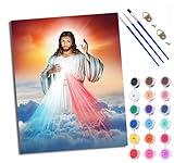 🎨【Toile texturée pré-imprimée】 - Toile haute densité résistante et facile à colorier ; les chiffres faciles à lire permettent d'identifier la bonne couleur ; profitez d'une merveilleuse forme de pleine conscience, artiste peintre.
