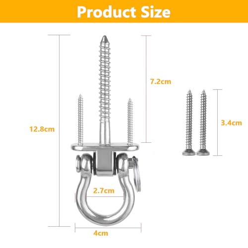 Awroutdoor Deckenhaken Schaukel, Schaukelhaken, aufhängung Haken mit Schraube für Beton Holz