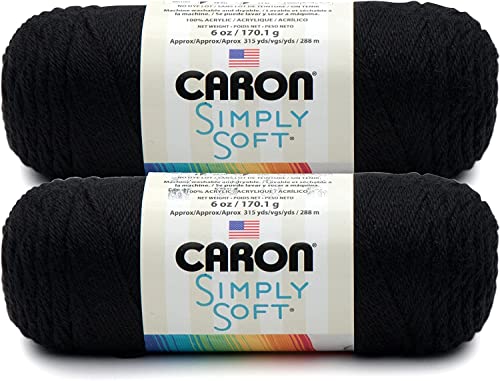 Image of Bulk Buy: Caron Simply Soft Yarn Solids (2-pack) (Black)