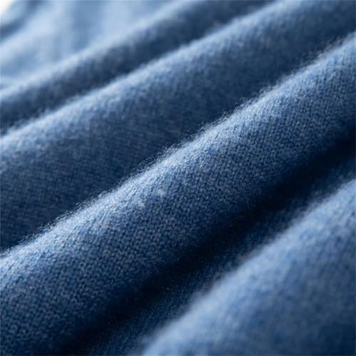 Kelsiop Thicken Warm Cashmere Sweater for Men Winter Causal Half Turtleneck Zipper Sweater Long Sleeve Knitted Pullover 7