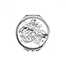 Masterpiece The Romance Three Kingdoms Hand Compact Mirror Round Portable Pocket Glass