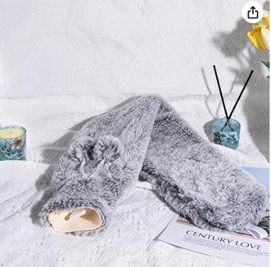 BOLEi Extra Lang Wärmflasche mit Bezug Flauschig,Auslaufsicher & Geruchlos,73cm Nackenwärmflasche Kann Zugebunden Werden,Geschenke für Männer...
