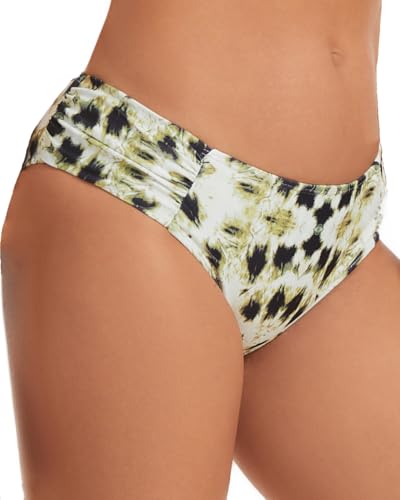 Image of Women's Bathing Suit Bottoms Full Coverage Ruched Bikini Tankini Bottom Swimsuit Brief