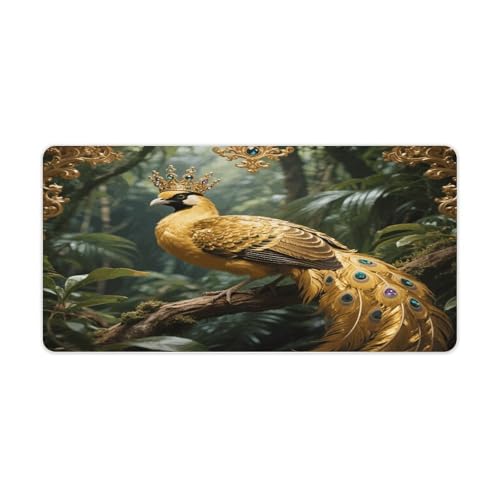 Golden Bird Desk Mat Fashion Large Mouse Mat Non-Slip miniatura 1