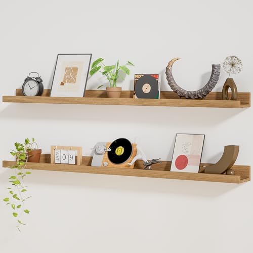 Heimlove Picture Ledge Shelf,48 inch Long Floating Shelves for Wa...