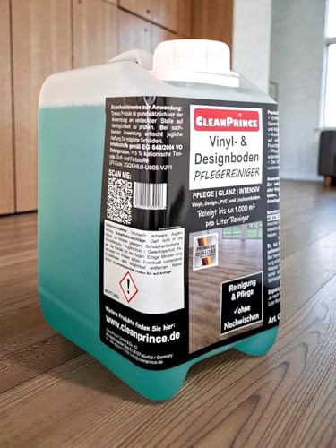 CleanPrince 2 Liter Vinylboden & Designboden Reiniger | Reinigungsmittel & Pflege Vinyl-, Design-, PVC-, Linoleumböden