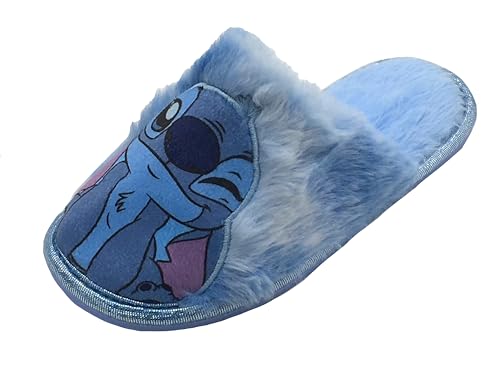 Disney Lilo & Stitch Mules faciles à enfiler pour fille, bleu, taille 3 UK 36 EU