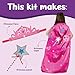 jackinthebox Princess Themed Arts and Crafts for Girls - Make a Cape, Tiara and Wand, Best Gift for Girls Ages 5 6 7 8 Years, 3 Craft Projects in 1 Box..