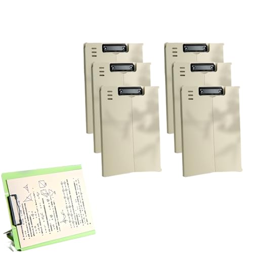 BAVBAV スタンドクリップボード A4対応 ホワイトボード機能付き 書類整理 卓上メモボード 折りたたみ式 付箋ボード メモスタンド 仕事用 便利グッズ (ベージュ)