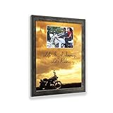 Crossroads Home Décor Classic Motorcycle Picture Frame, Harley Gifts for Men, Harley Wedding Gifts, Unique Motorcycle Wall Decor, 5014BW