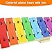 EASTROCK 11 Note Xylophone with Two Semitones Colorful Xylophone Musical Instrument Multiple Tonal Pieces in C Major G majo and D Major