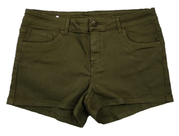 Buy Plus Size Women Army Green Color Light Stretchable Denim Hot Pants ( Shorts) - HIGH Rise - Waist Size 32 / 34 / 36 inches Max (32 inch  Waist) at Amazon.in