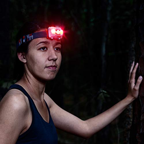 image for EverBrite LED Headlamp, 2-Pack CREE LED Head Lamp with Red Lights for 