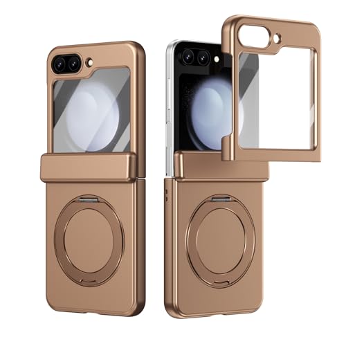 Housse Galaxy Z Flip 5 haut de gamme dorée avec charnière renforcée