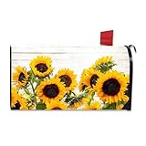 FGSS Sunflower Mailbox Covers Spring Summer Letterbox Cover Mailbox Wrap for Home Garden Yard Outdoor Decor 21' Lx 18' W