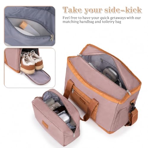 Image of Cobens Luggage Sets 5 Piece, Suitcases with Wheels, 20 inch /24 inch /28 inch,RoseGold