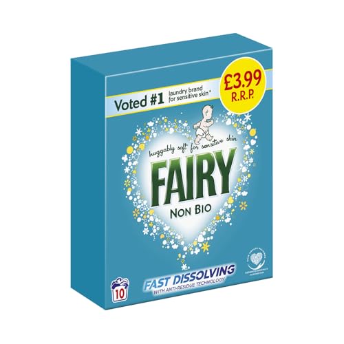 Fairy Non Bio Washing Powder Laundry Detergent 600g, 10 Washes, For Sensitive Skin, With Brilliant Cleaning Power