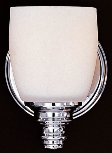 Best Review Feiss VS7401-CH Bentley Glass Wall Sconce Lighting, Chrome, 1-Light (5"W x 7"H) 100watts