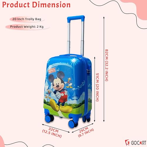 Image of 20 Inch Kids Suitcase with 4 Wheel Travel Trolley Bag (4 Day Trip) (Design-5, 20 INCH)