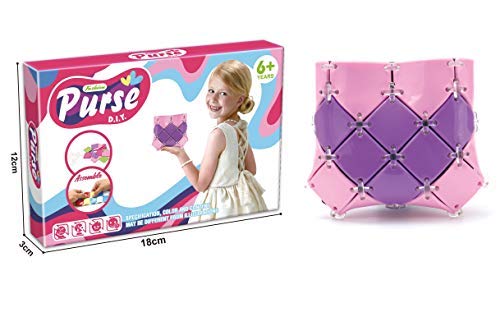 Image of Vibgyor Vibes DIY Make Your Own Art and Craft Fashion Purse /Bag -Small Size-Purple and Pink