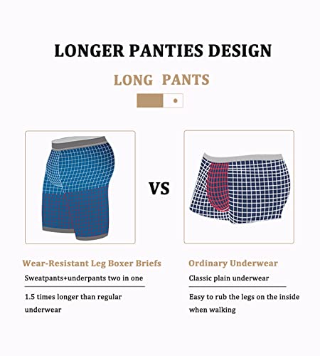 Borinas Men's Mesh Underwear Breathable Ice Silk Athletic Sports Boxer Briefs For Men 3D Pouch No Fly (3*Blue, Small) #TOP4