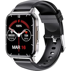 Fitness Tracker for Men/Women, Smart Watch for Andriod and iOS Phones,IP68 Waterproof Activity Tracker with Heart Rate…