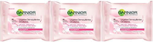 Garnier Skin Active - Limpiadores - Toallitas micelares - aseo Expertise Cara - juego de 3