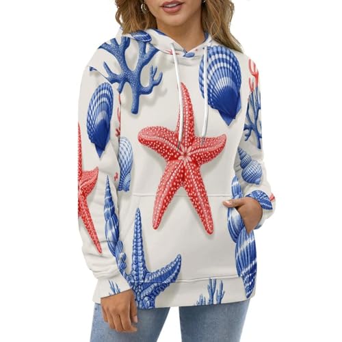 Sweat à capuche 3D illustration conques unisexe pull décontracté en molleton pour l'automne