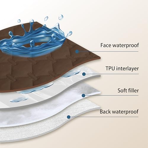 Image of gogobunny 3X Stronger Waterproof Pet Blanket, Scratch Proof Furniture Protector for Dogs Cats, Reversible Cover 52x82 Inch, Dark Chocolate