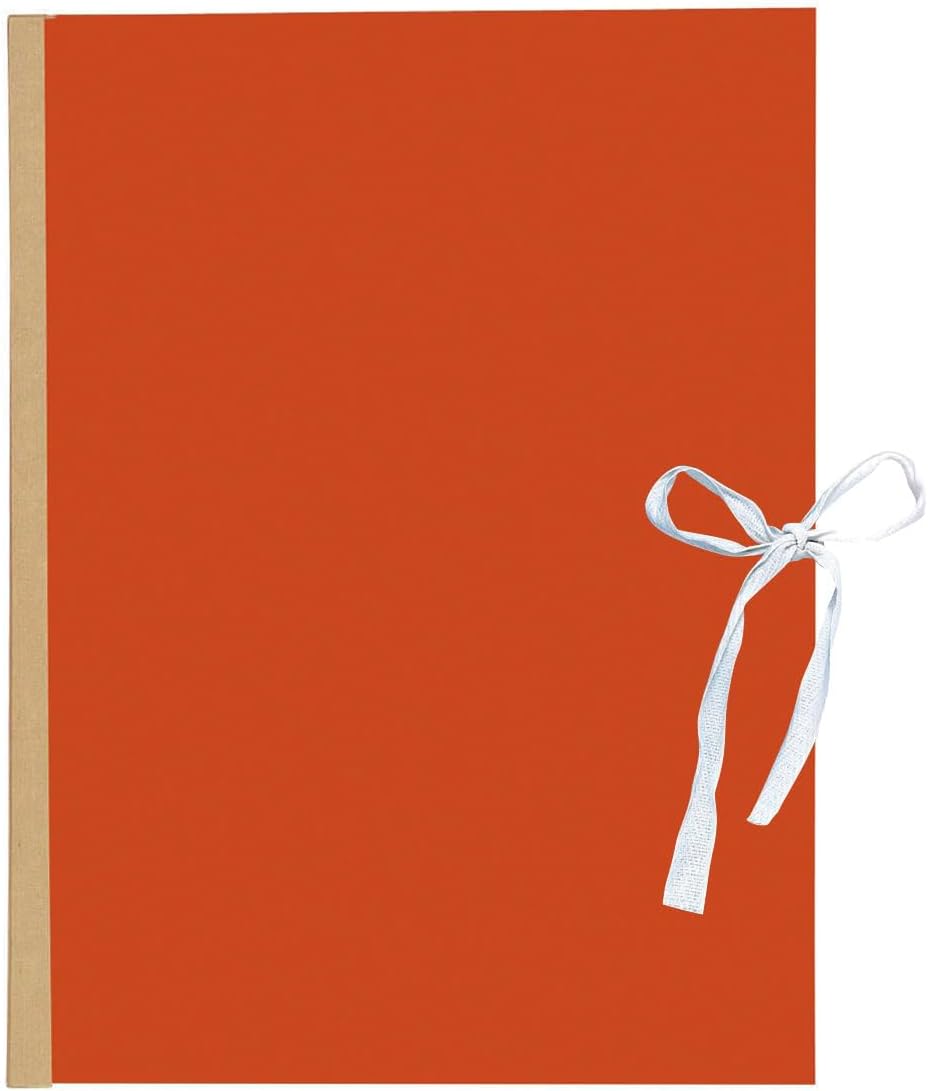 Exacompta - Ref 770007E - Forever Collection - Cloth Spine Folders - 240 x 320mm in Size, Suitable for A4 Documents, 3mm Spine, 320gsm Recycled Card - Orange (25 Pack)