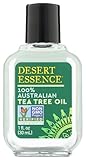 Desert Essence 100% Australian Tea Tree Oil, 1 fl. oz, Gluten Free, Vegan, Non-GMO, Steam-Distilled Pure Essential Oil with Inherent Cleansing Properties