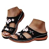Diseño elegante y versátil: el estilo moderno y elegante combina fácilmente con vaqueros, faldas, vestidos de verano o pantalones cortos. Perfecto como sandalias informales, chanclas de moda o chanclas elegantes para mujer.