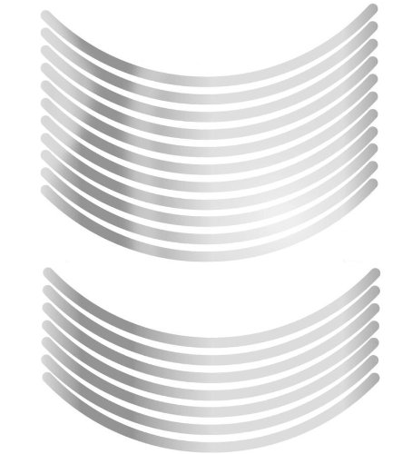 エムディーエフ リムストライプ ミラータイプ ミラーシルバー 10mm幅 17インチ RIM-10M-SV-17N