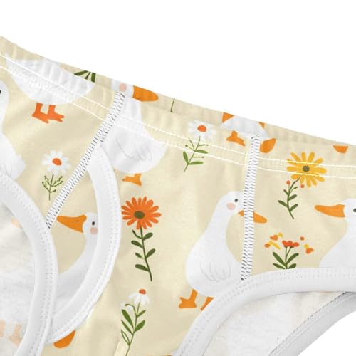 Cute Swan Flowers Floral Yellow Toddler Boy's Underwear 2T 23018904