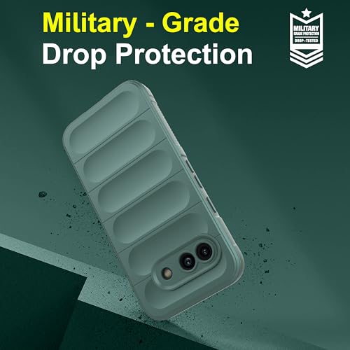 Image of amazon basics Back Case Cover for Google Pixel 9A | Compatible for Google Pixel 9A Back Cover | Liquid Silicon Magic Case with Camera Protection | Dark Green