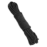 KINGLAKE 5mm Paracord Seil Schwarz,15M Dicke Nylon-Seil, Schlauchboot Seil,Wäscheleine, Markisenseil, Für Gartenbündelung, Handgefertigte Projekte, Kampierenden im Freien
