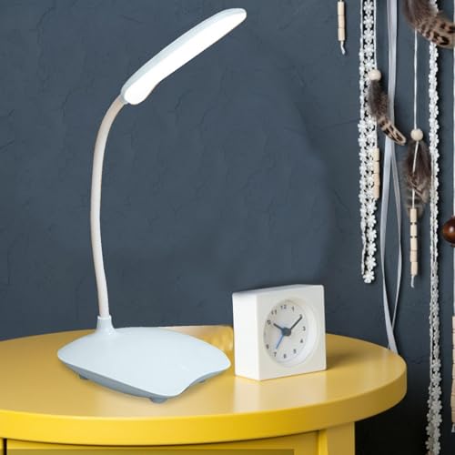 Genérico Lámpara de escritorio de oficina - Lámpara LED con cuello de flexible | Luz de mesa natural, puerto de carga USB, control táctil, lámparra de lectura de estudio moderna - imagen 3