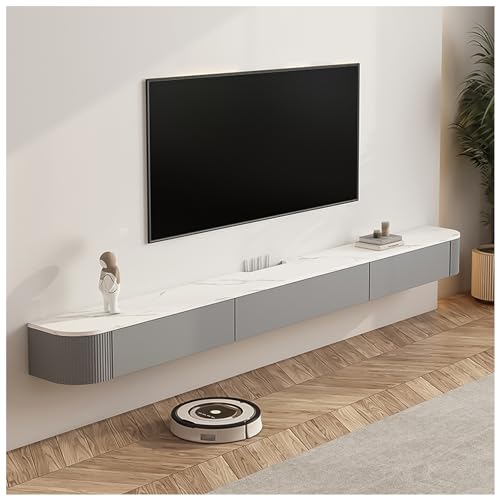 Meuble TV mural flottant pour cacher les câbles et ranger le salon facilement