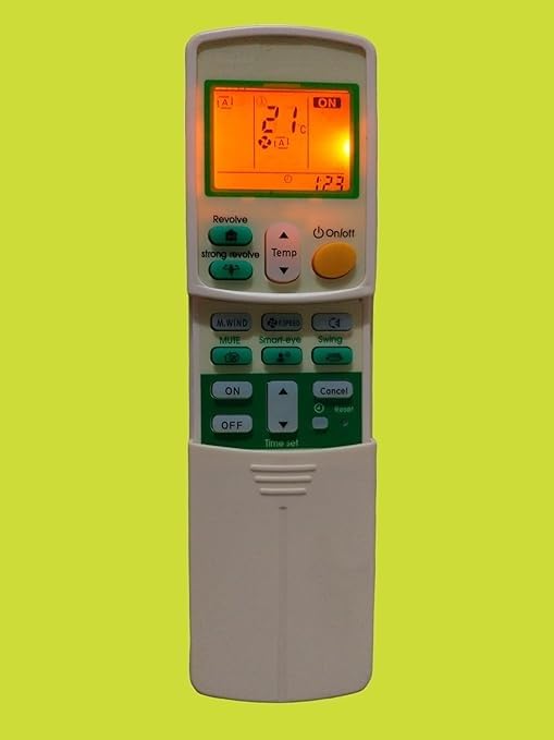 Image of AMAZOR All Ac Remote Control Compatible For Daikin Air Conditioner Remote (Model 7 With Light),Grey
