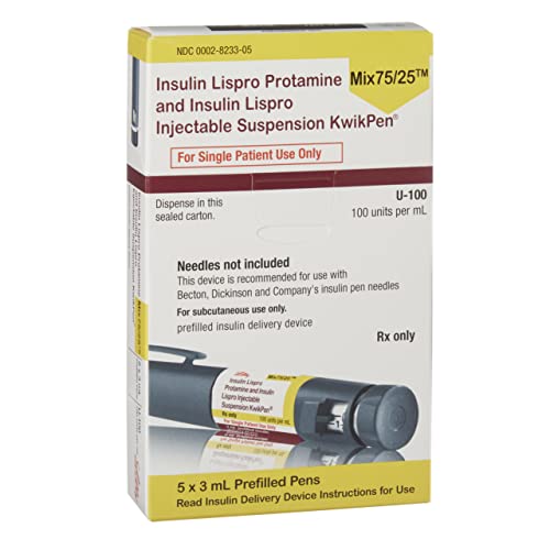 INSULIN LISPRO PROTAMINE/LISPRO KWIKPEN 75 UNITS - 25 UNITS/ML PEN INJ