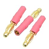 JFtech No Wires 4.0mm Male Bullet Connector to 3.5mm Female Bullet Connector Gold Plug Conversion Ad