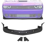 KUAFU Front Bumper Lip Compatible with 2015-2023 Dodge Challenger GT & R/T & SRT 392 Replacement for 68258746AB 68259514AC CH1090168 Spoiler Splitters Body Kit Black