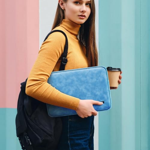 Image of MOCA 13 Inch Laptop Sleeve Case for MacBook Air M4 A3240 2025 M3 A3113 M2 A2681 M1 A2337 MacBook Pro 13 M2 M1 A2338 A2251 A2289 iPad Pro M5 iPad Air M3 (Blue)