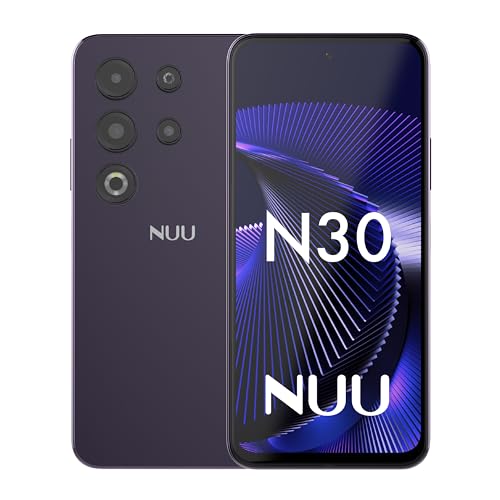 NUU N30 Cell Phone Unlocked for T-Mobile, Mint, Metro, Qlink, Tello 6GB/128GB, Teen Phone, Dual SIM 4G, Octa-Core 6.7' 90Hz HD+, Any Parental APP, Unlocked Android Phones, Purple, 1 Year US Warranty